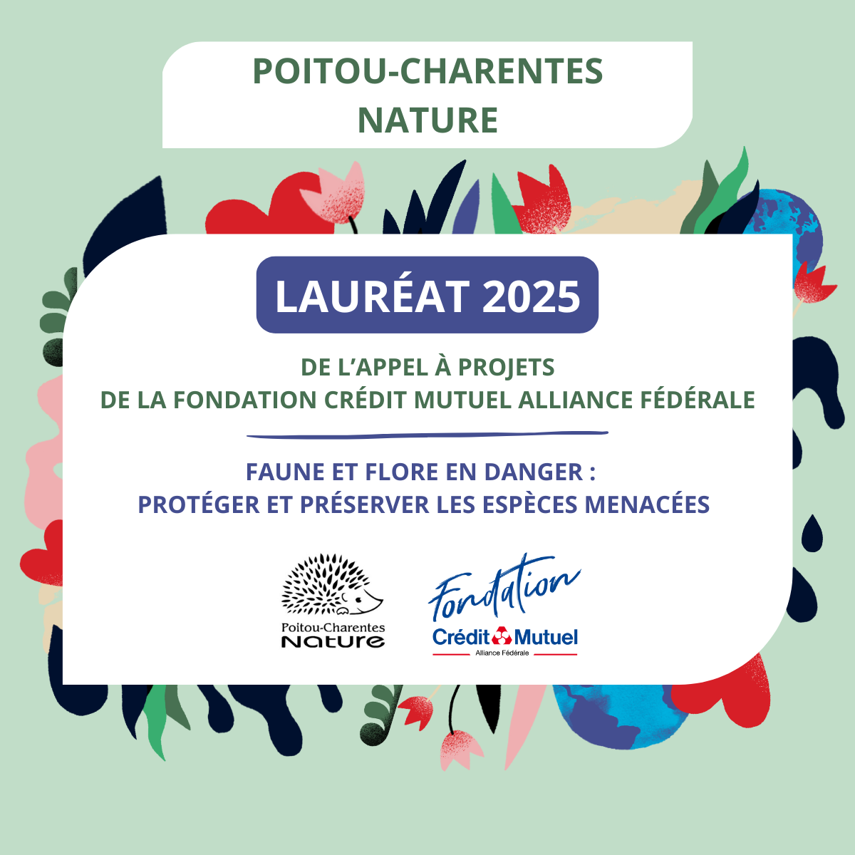 La Fondation Crédit Mutuel soutient notre programme !