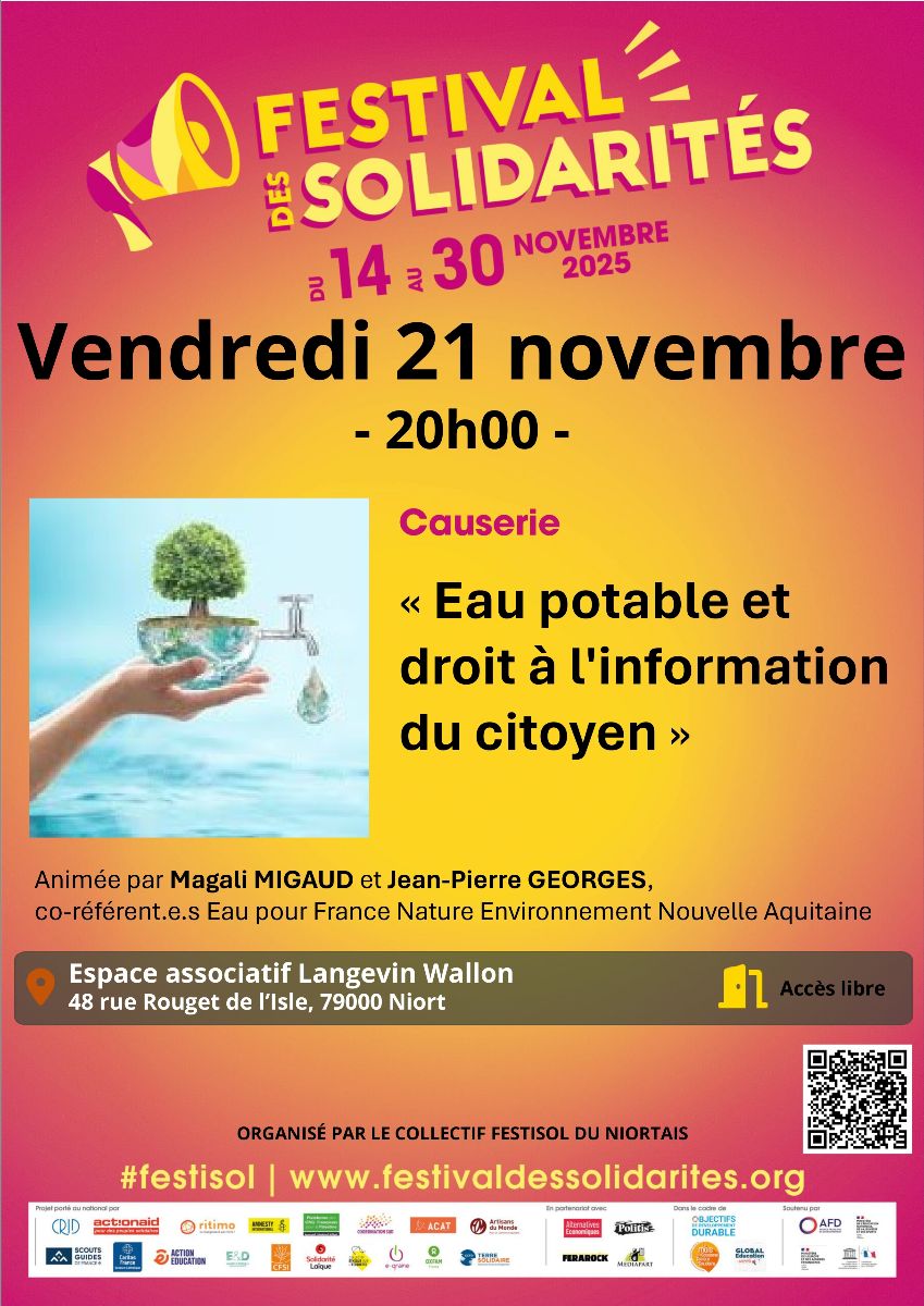 Soirée eau potable et droit à l&rsquo;information du citoyen
